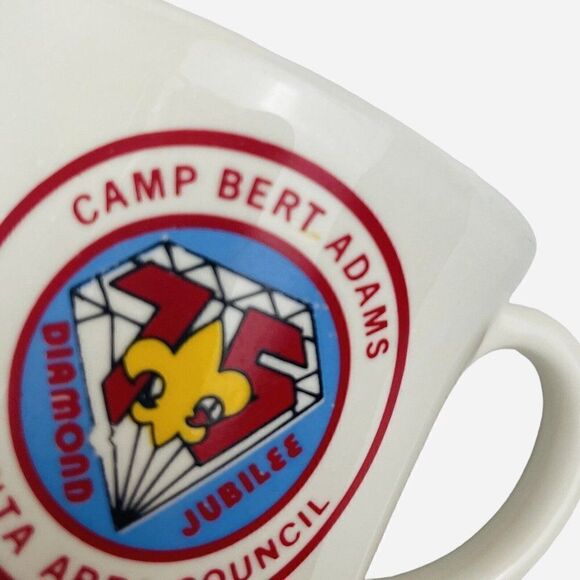 Vintage 1985 Camp Bert Adams Summer Camp Mug Boy Scouts BSA Atlanta 75 Years - Picture 10 of 10